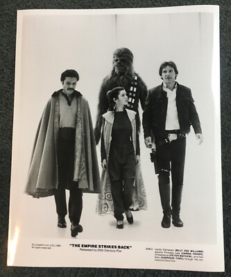 STAR WARS V: THE EMPIRE STRIKES BACK 1980 original B&W photo! FORD & FISHER!