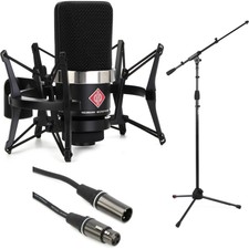 Neumann Tlm 102 Studio Set Bundle With Stand And Cable - Black