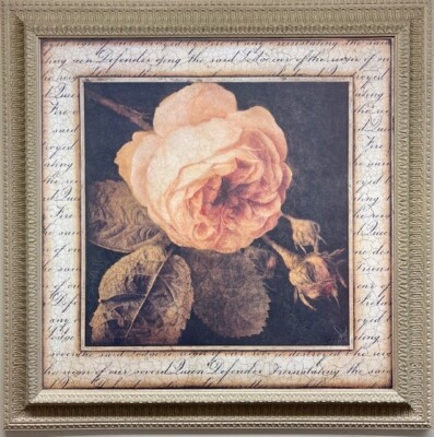 Sid Dickens ''Ancient Rose'' Custom Framed Hand Signed Botanical Lithograph NEW!