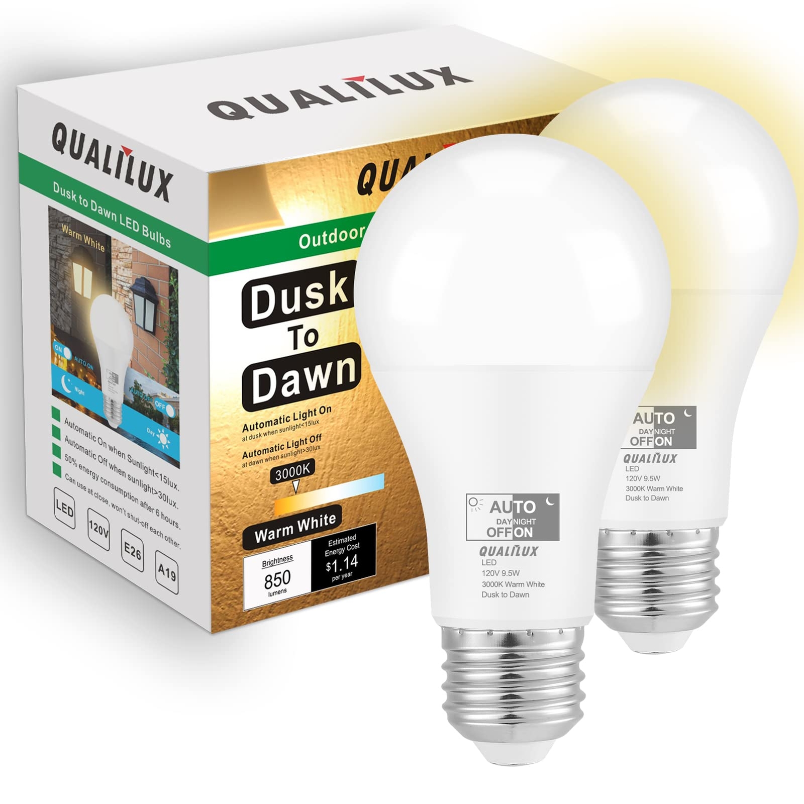 Outdoor 850 Lumen 60w Equivalent Warm White 3000k Le...