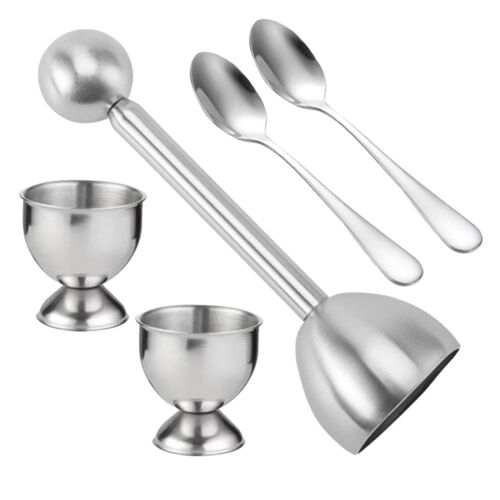 5 X Egg Cracker Kit Boiled Egg Cutter Topper Opener Kitchen Stainless Steel Tool