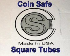 20 CoinSafe Square Tubes Assorted Sizes-You Pick-  - COIN SAFE- Made in America