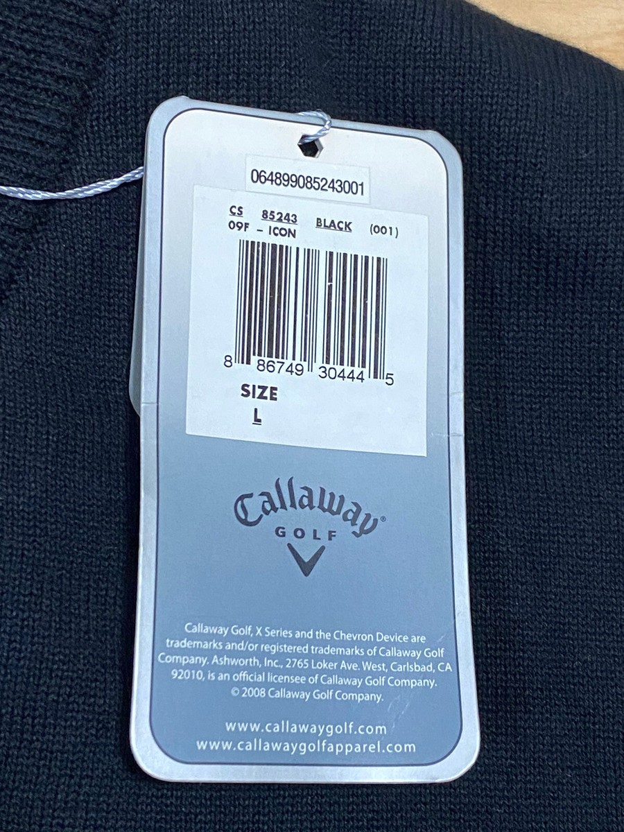 × Callaway NWT NEW CALLAWAY X SERIES WIND V-NECK PULLOVER SWEATER VEST SZ L