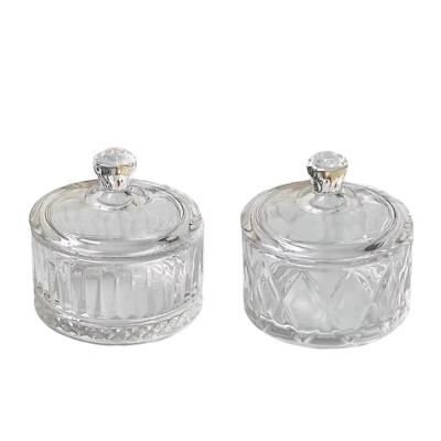 Glas Bonbonglas mit Deckel Schmuck Organizer Fass Buffet Keksdose Bonboniere