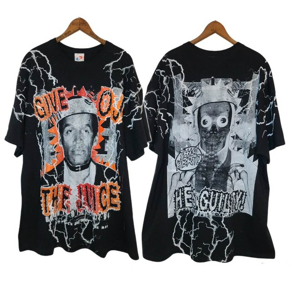 OJ Simpson Give OJ The Juice All Over Print Vintage T-Shirt OJ Simpson Give OJ The Juice All Over Print Vintage T-Shirt