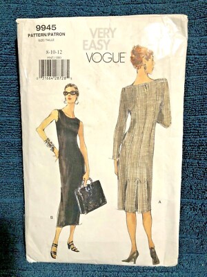 COMPLETE / CUT Very Easy Vogue Dress 9945 Multi Size 8-10-12