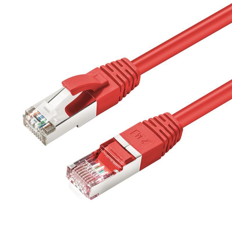 MicroConnect CAT6A S/FTP 3m Red LSZH  Shielded Network Cable, LSZH,