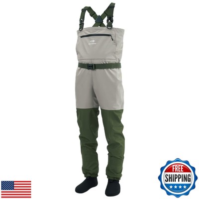 BASSDASH IMMERSE Men s Breathable Fly Fishing Waders Stocking Foot Waterproof