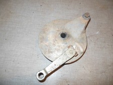 74 1974 Kawasaki F7 175 rear brake plate panel hub actuator arm shoes 