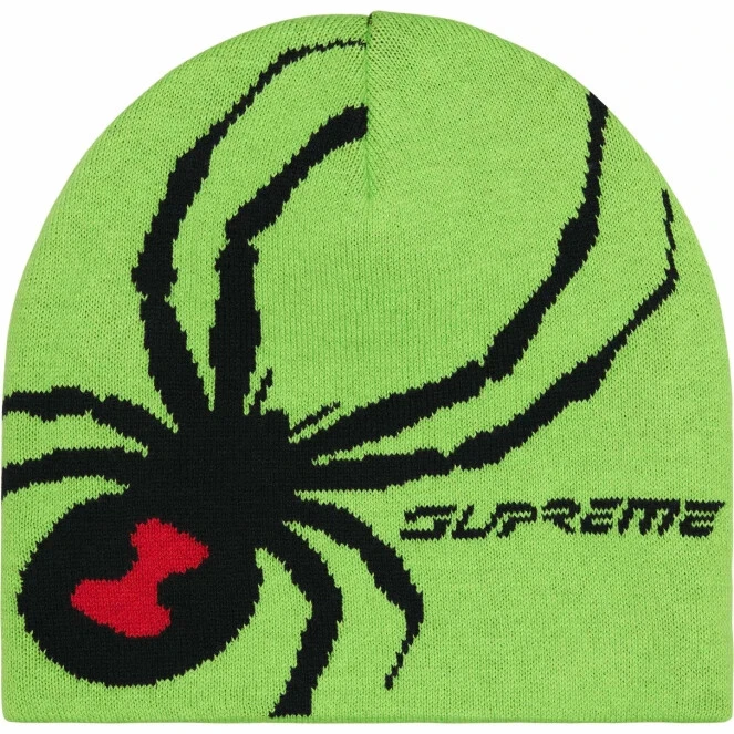 Bonnet Supreme Spyder vert neuf SCELLÉ À LA MAIN