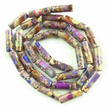 1Strand 13x4mm Purple Sea Sediment Jasper Column Loose Beads 15.5" B68691