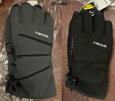 NWT Head Men's winter skiing snow black or gray Gloves, size, XS,S,M,L,XL