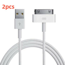 2pcs For Apple iPod Classic 80GB 120GB 160GB Charger USB Data Cable White