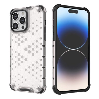 For iPhone 16 Plus 15 14 13 12 11 Beehive Pattern Airbag Drop-Proof Phone Case