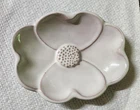 Frankoma Pottery  Dogwood 477 Trinket Soap Ring Dish Tea Bag Holder Vintage