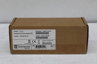 New Sealed Extreme Networks 17111 Summit X670 Fan Module FB 450300-00-04