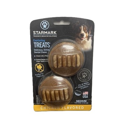 Starmark Everlasting Chicken Treats For Medium Bento Ball Toy 3.6 Oz
