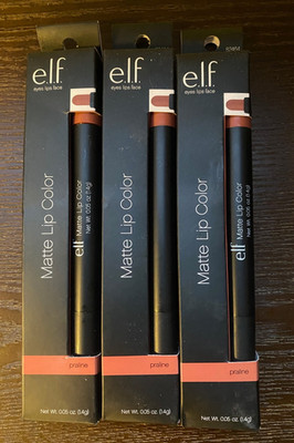 3 x ELF Matte LIP COLOR Liner LIPSTICK ~ #82464 PRALINE ~ Lot of 3 New in Box
