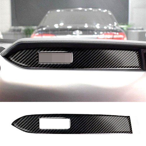 Soft Carbon Fiber Co-pilot Dashboard Panel Cover Trim For Ford Mustang 2015-2023 - Bild 1 von 10