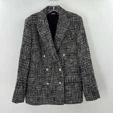 Lauren Ralph Lauren Women's Wool Crepe Double Breasted Blazer - Blk - 12 - NWOT