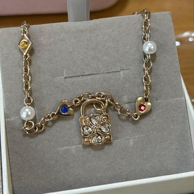 Shugo Chara Humpty Rock Bracelet Gold Heart Key Color Stone Rare New