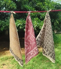 Ethical Fashion Gift Set | 3pc Artisan Indian Block Print Bandanas