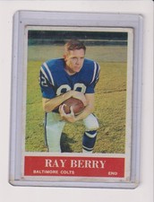 1964 PHILDELPHIA #1 RAYMOND BERRY IN VG CONDITION - BALTIMORE COLTS