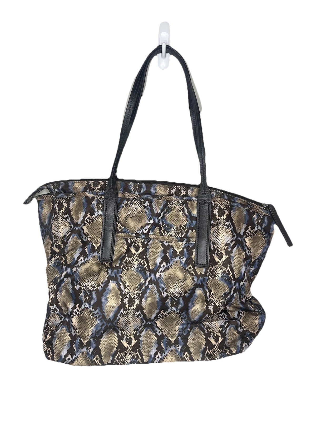 Tumi Nylon Tote Bag Snake Python Print Travel Lug… - image 2