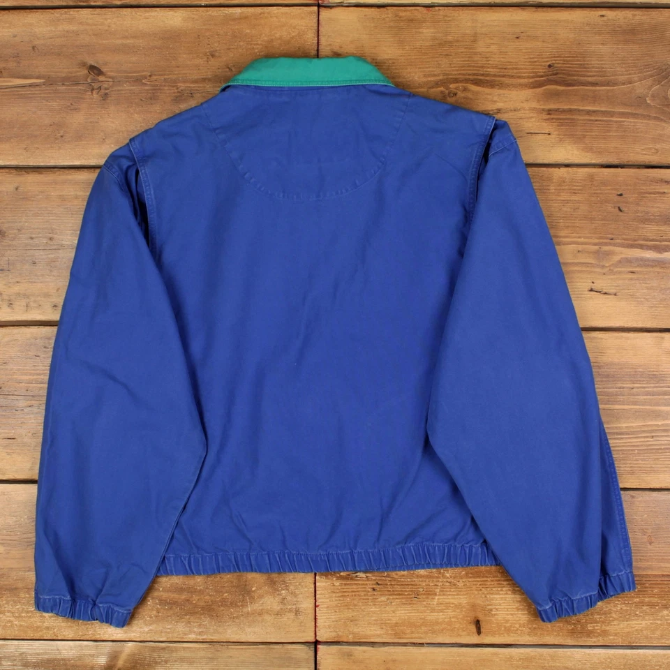 Vintage Perry Ellis Windbreaker Jacket XL Bomber Blue - Image 2 of 4