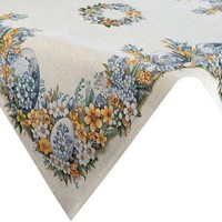 Tischtuch Tischdecke Tischunterlage Beige Mit Blumenmuster 100X100 Ostern Deko