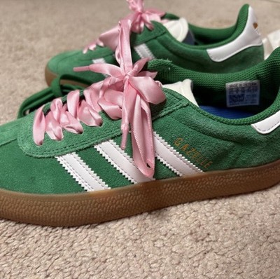 Adidas Strawberry Matcha Gazelle Sneakers (Custom! comes with both laces!)