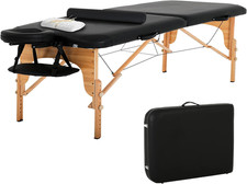 Portable 28" Wide Massage Table - Adjustable Height with Oxford Bag for Spa Ta