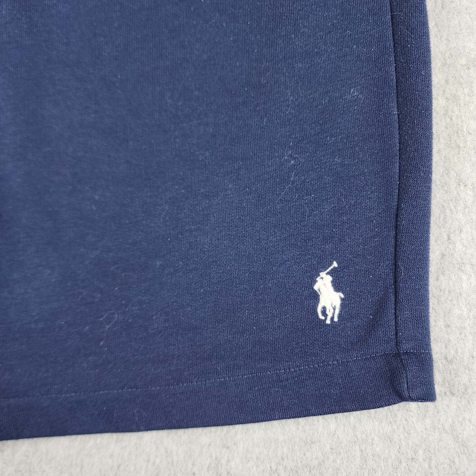 Polo Ralph Lauren Sweat Shorts Mens XL Navy Blue White Pony Drawstring Pockets thumbnail 2