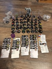 Huge Lot Of 47 Assorted Super Heroes HeroClix Figures And Cards