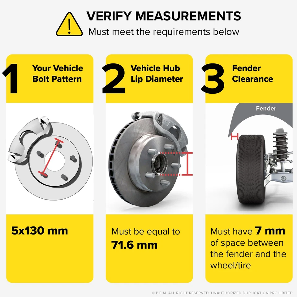 Separadores de rueda centrados en el cubo de 7 mm 5x130 | 71,6 mm | para Porsche 944 968 911 VW Audi Foto 3 de 4