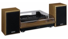 LENCO Giradischi LS-100WD, effetto legno, Bluetooth, con 2 casse acustiche