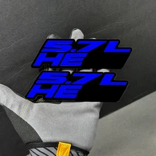 2x BLUE black 5.7 hemi Emblems 5.7 hemi Side Fender Badge 3D for 5.7 Emblem