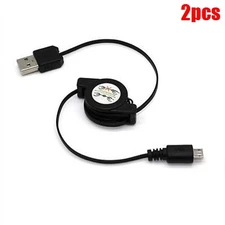 2Pcs 5-Pin Charging Cable Micro Usb Retractable Data Transfer Usb Male To Ic ye