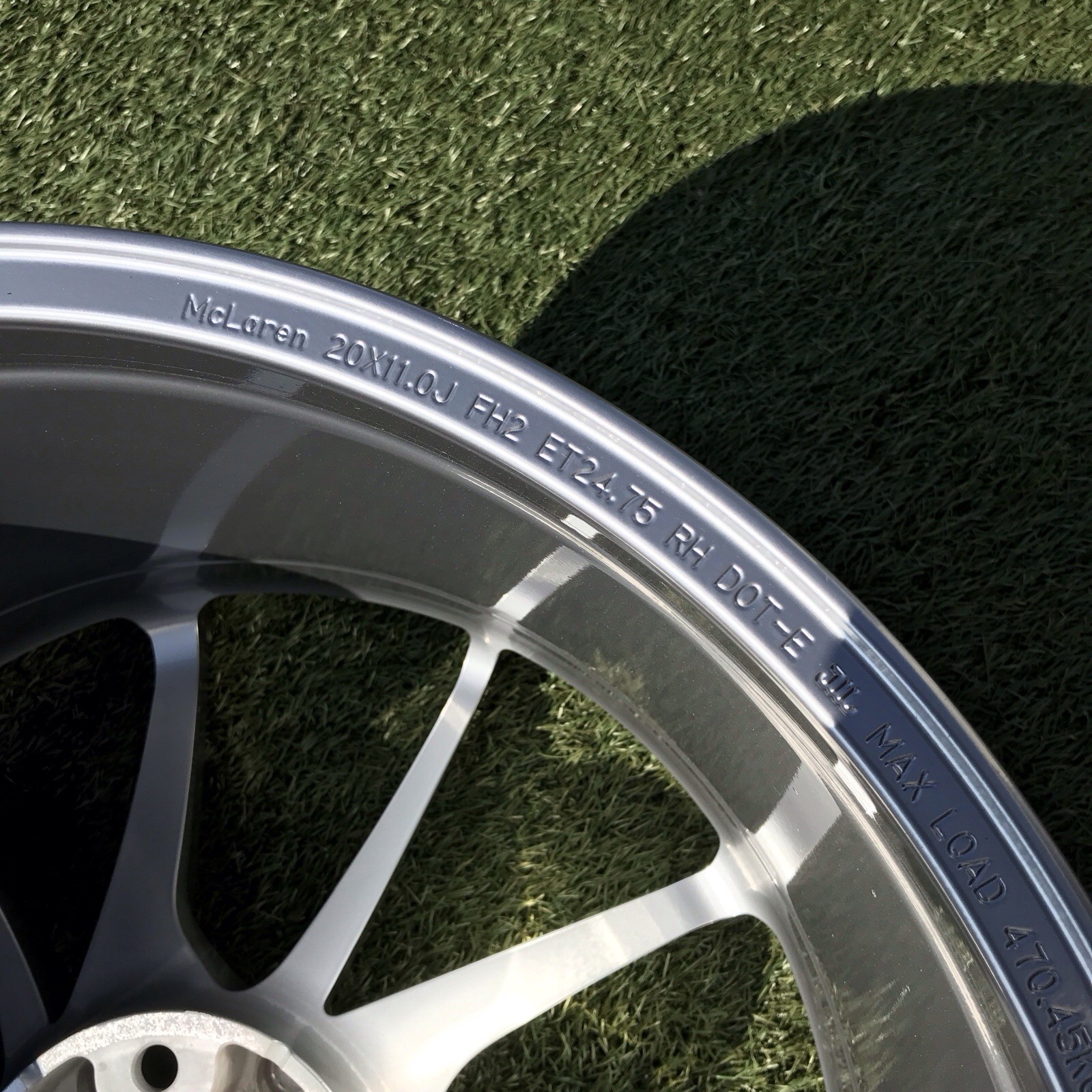 19 20 MCLAREN 750S RIMS OEM GENUINE STOCK SET 4 SILVER 720S