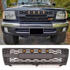 Front Bumper Grille Fit For Toyota Tacoma 1997-2000 Grill With Led Light Black Front Bumper Grille Fit For Toyota Tacoma 1997-2000 Grill With Led Light Black