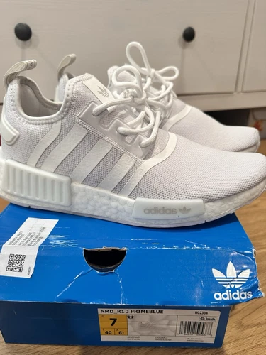 Adidas NMD_R1 Primeblue J 'Bianco Grigio' H02334 Taglia 7 Youth 8 Wmns