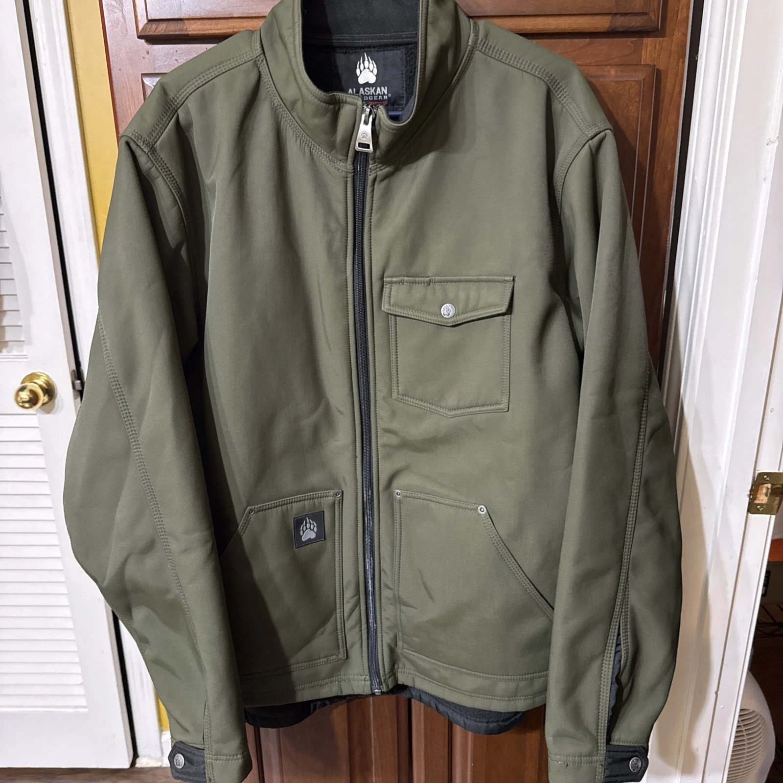 Alaskan Hardgear Jacket Mens Lg Tall Gree Full Zip Sherpa Lined Workwear Outdoor