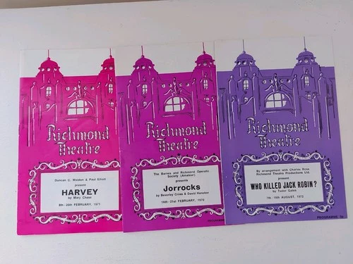 3 Vintage Richmond Theatre Programme 1970s Harvey Jorrocks Who Killed Jack Robin