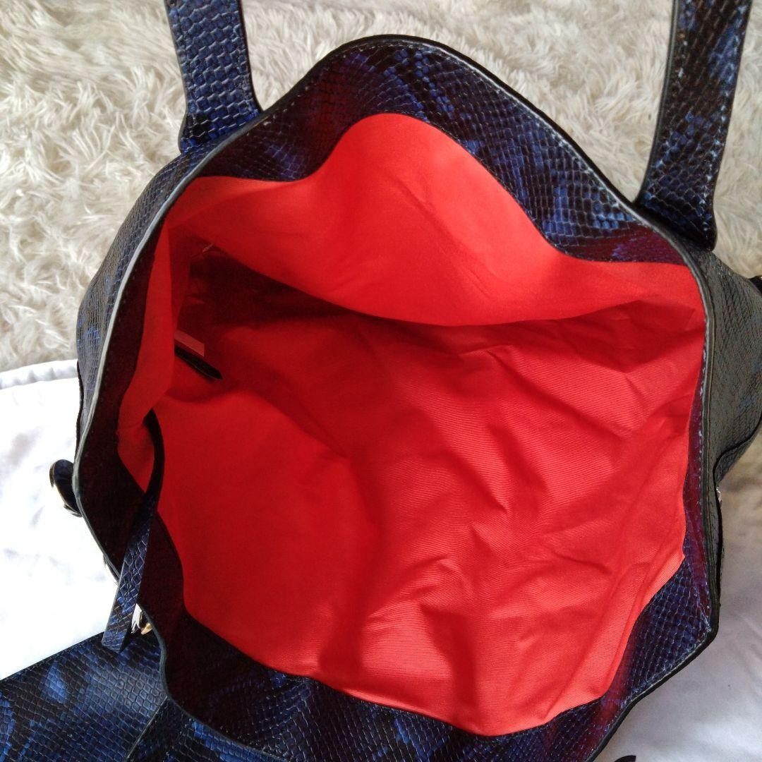 MARC JACOBS Wingman Tote Bag Python Embossed Leat… - image 11