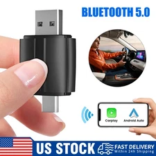 2-in-1 Auto Car Play Wireless Adapter CarPlay Wireless Adapter Fit iOS Android