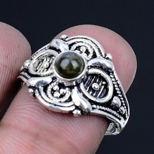 Labradorite 925 Silver Plated Handmade Ring of US Size 8