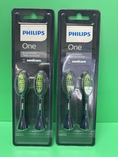 NEW Philips One Brush Heads Replacement by Sonicare Midnight Navy Blue 4 Total