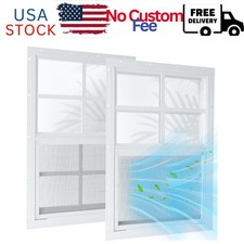 2 Pack 12"x18" Sliding Shed Windows, Chicken Coop Windows - White Flush Mount