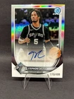 New Listing2025-26 Bowman Chrome Stephon Castle Auto BCA-SC Spurs Autograph refractor/499