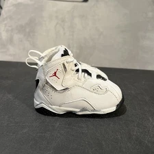 Nike Air Jordan True Flight Shoes Toddler 5C White Black Red Sneakers 343797-121